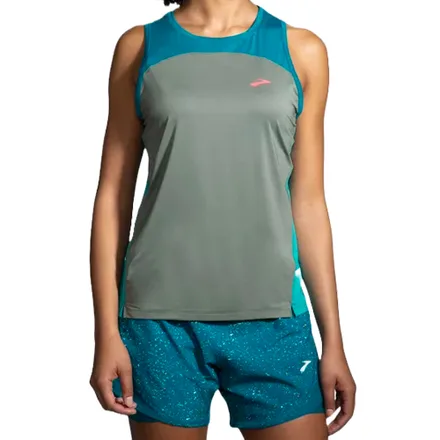 Camiseta Regata Brooks Feminino Sprint Free Tank 2.0 M Gray/Lagoon – 221605367