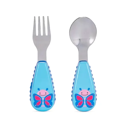 Kit De Utensilios Skip Hop Tenedor Y Cuchara Mariposa
