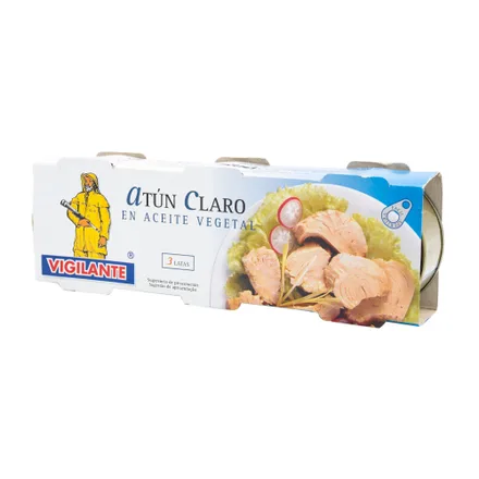 Atún Claro Vigilante En Aceite Vegetal 3x52g