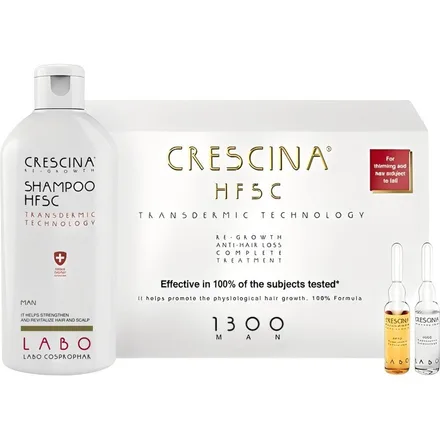CRESCINA SET AMPOLLA ANTICAIDA HSFC1300 MAN 10+10AMP.X3.5ML+SHAMP