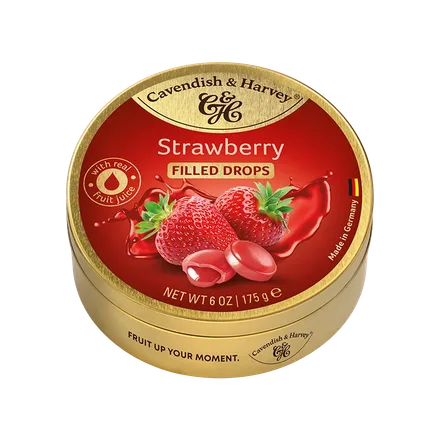 Caramelos Cavendish Harvey Strawberry Filled Drops 175g