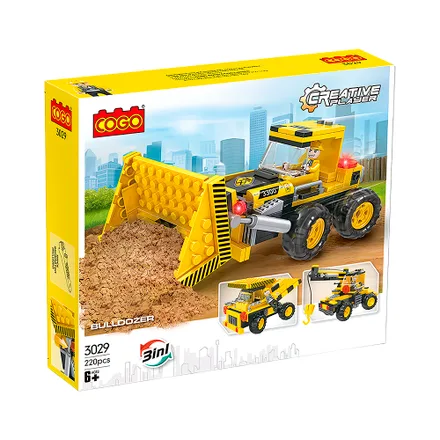 Juguete Construccion Cogo Creative Player Bulldozer 3 En 1 3029 220 Piezas