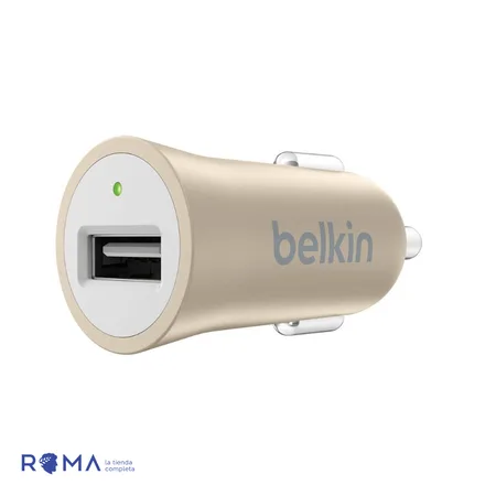Carregador Veicular Belkin USB F8M730btGLD 12W Single-Port Metálico Dourado