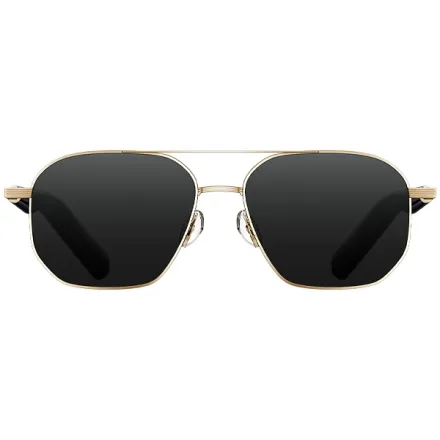 Óculos de Sol Inteligente Mijia Pilot-Style M2547G1 com Speaker e Microfone - Dourado Preto