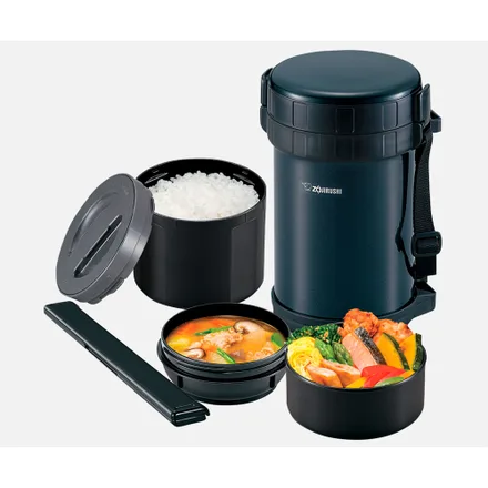 Pote Termico Zojirushi Sl 3 Potes Marinho