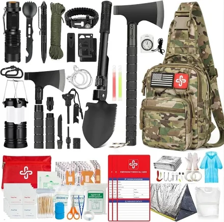 RIKOJUX KIT SURVIVAL GEAR CAMUFLADO 262PCS