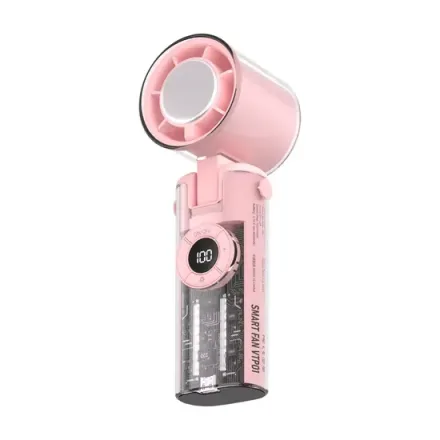 SMARTFY VENTILADOR PORTATIL VTP01P RECARGABLE ROSA