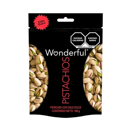 Pistachos Wonderful Con Cascara Sabor Chile Dulce 155g