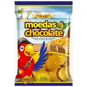 Moedas Chocolate Kikakau Pacote 160g