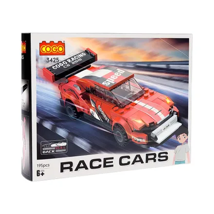 Juguete Construccion Cogo Race Cars Cg 2515 3425 195 Piezas