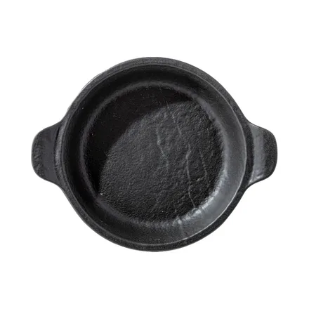 Fuente Redonda Con Asas Wilmax Slatestone Wl 661141/A 18.5 X 15 Cm Negro