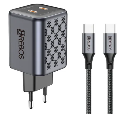Hrebos Cargador Crg 218C Fuente Cable