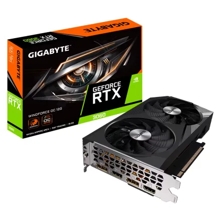 Placa Video Gigabyte Windforce Oc Geforce Rtx 3060 Gddr 6 Gv 12g