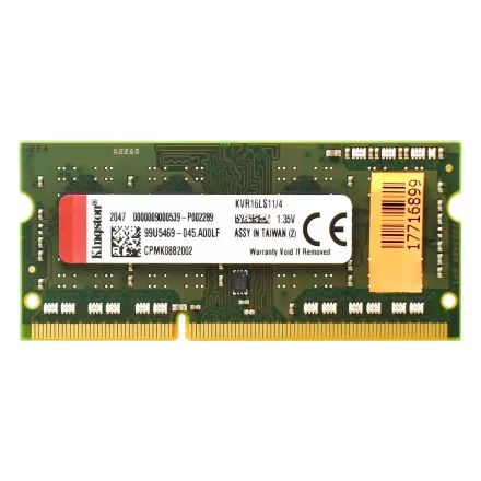 Memória RAM Kingston 8GB DDR3L 1600MT/s para Notebook - KVR16LS11/8