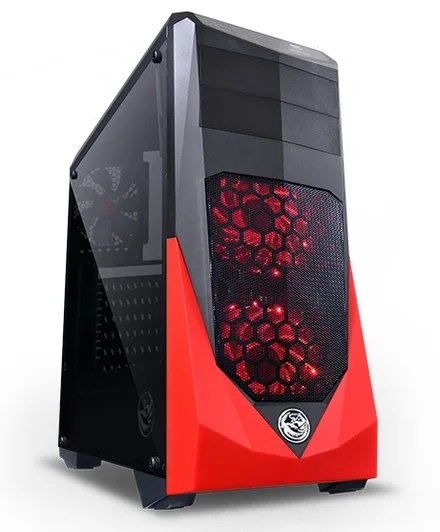GABINETE CASE-VTIPTOVM3FCAF GAMING PRETO/VERMELHO