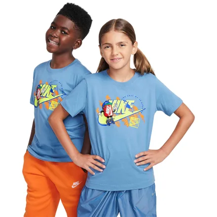 Camiseta Nike Infantil Unissex Sportwear Tee Boxy 1 Claro