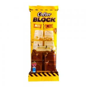 Barra Chocolate Arcor Cofler Block Duo Ao Leite 170g