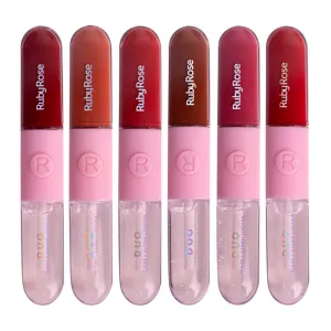 Batom 2 1 Holografico Ruby Matte Gloss Hb F568