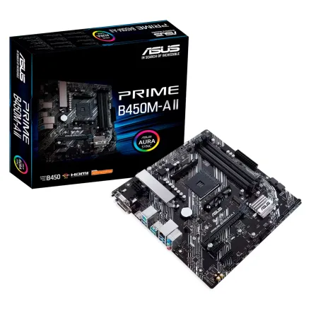 Placa Mae Prime Ii Socket AM4 Chipset B450 Drr 4 Atx