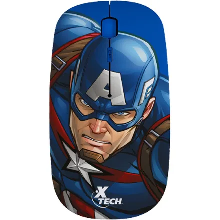 Mouse Xtech Xtm Capitan America 1600 Dpi Ajustable 4 Botones