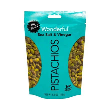 Pistacho Wonderful Sea Salt Vinegar Shells 155 Gr