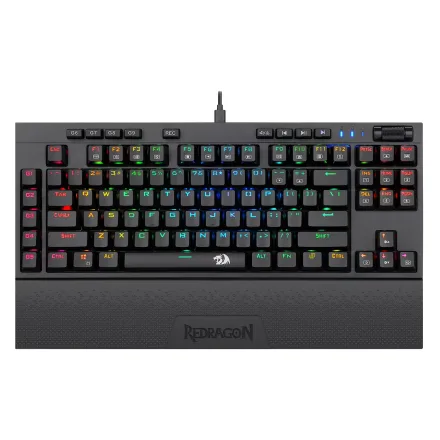 Teclado Gamer Redragon Broadsward K588RGB Switch Red - Preto