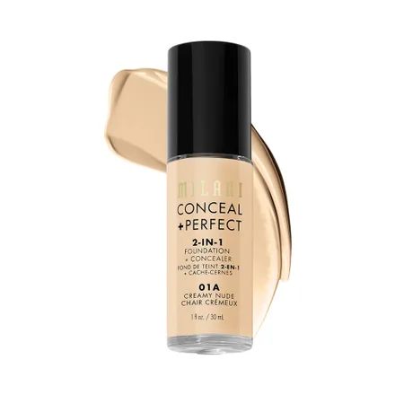 Base Milani Conceal Perfect 2 In 1 Foundation Concealer 01 Creamy Nude 30ml