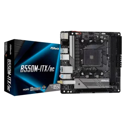 Placa Mae Asrock Itx Ac Ddr 4 Socket AM4 Chipset B550 Mini
