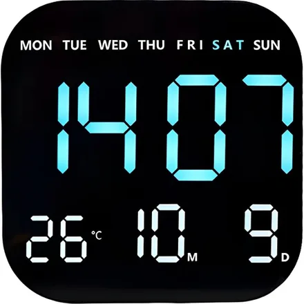 Reloj de Pared Satellite Digital AC-T6843 - Blue