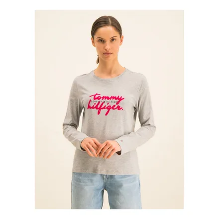 Camiseta Tommy Hilfiger Feminina Pyt 00 Light Heathe