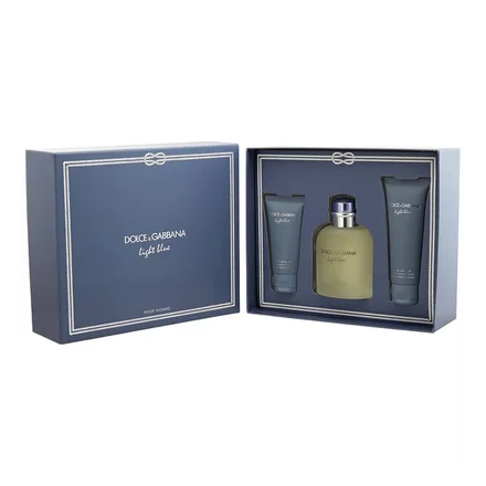 Dolce Gabbana Light Blue Masculino Eau Toiilette Plus Shower Gel After Shave 125ml 50ml 75ml
