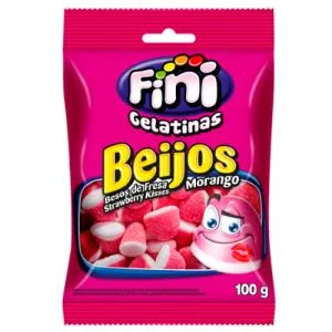 Bala Gelatina Fini Beijos 80g
