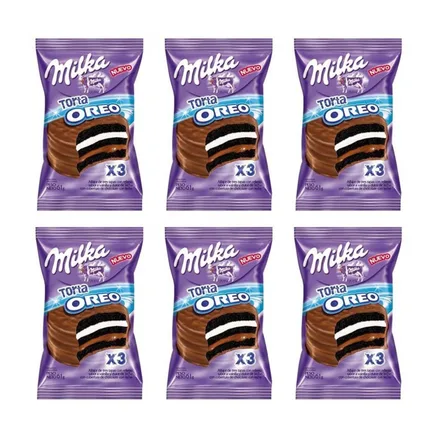 Alfajores Milka Torta Oreo X3 Caja Con 6