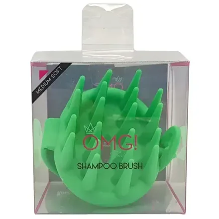OMG MASAJEADOR CAPILAR SHAMPOO BRUSH EXFOLIA Y LIMPIA VERDE