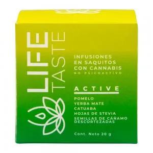 Cha Life Taste Energizante Toranja Erva Mate Catuaba Sementes Cannabis 10 Saquinhos