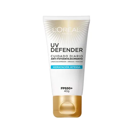 Crema Oreal Paris Uv Defender Hidratacion Intensa 40g