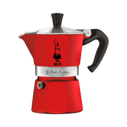 Cafetera Italiana Bialetti Moka Express 1 Taza Rojo 60ml