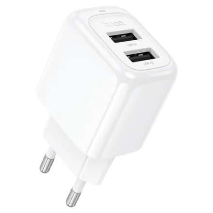 Cargador Hoco CS51A Doble Entrada Usb - Blanco