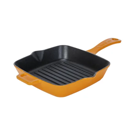 Sarten Grill Hierro Fundido Lava K0 Naranja 1L
