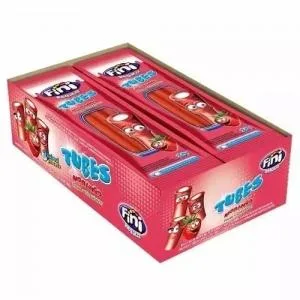 BALA DE GELATINA FINI CANUDINHO MORANGO 12X15G