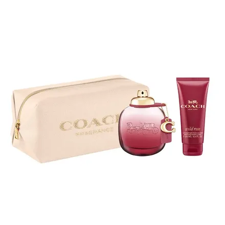 Coach Perfume Set Wild Rose Eau Parfum Plus Bolsa 100ml 90ml