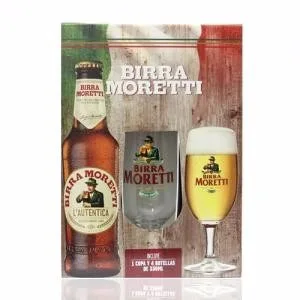 Cerveza Birra Moretti Pack 4 Plus Copa 330ml