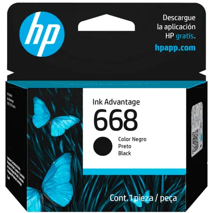 Cartucho Hp 668 Preto 3ml