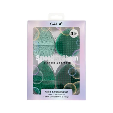 Set Esponjas Cala Smooth Sheen Face Scrubs 4 Piezas