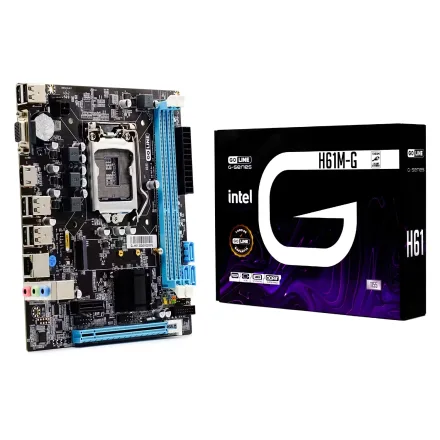 Placa Mae Goline H61M Ddr 3 Socket Lga 1155 Chipset H61 Atx 1 Ano