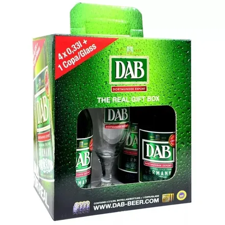 Cerveja Dab Pack 4X1 Copo Botella 330ml
