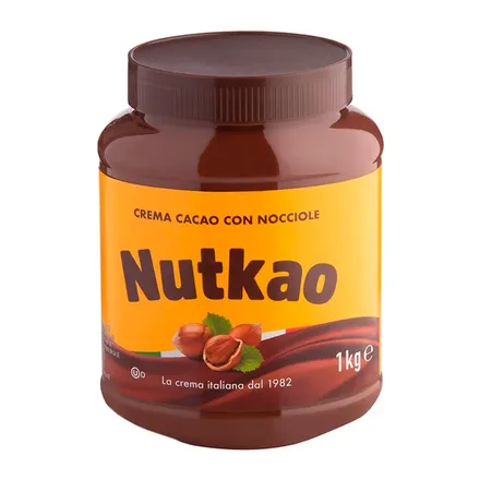 CREMA NUTKAO CACAO SPREAD WHIT HAZELNUTS 1KG
