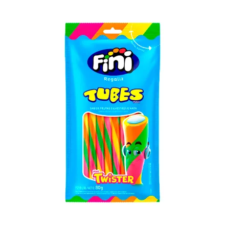 Gomitas Fini Regaliz Tubes Twister 80 Gr