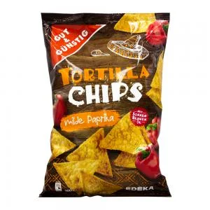Tortilha Chips Paprica Suave Pacote Edeka 300g