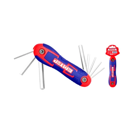 Llave Allen Hexagonal Plegables Emtop 2 8 Piezas